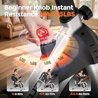 YOSUDA Magnetic Exercise Bike, Indoor Cycling Bike Stationary, Exercise Equipment with Comfortable Seat Cushion, Digital Display with Tablet Holder,Grey