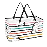 【Multipropósito】Esta canasta es ideal para usar como canasta de compras, canasta de almuerzo, canasta de picnic o canasta de almacenamiento para almacenar alimentos, juguetes u otros artículos para el hogar, artículos de cocina y otros artículos pequeños. Puede ser una cesta de la compra o una cesta de almacenamiento para el hogar.