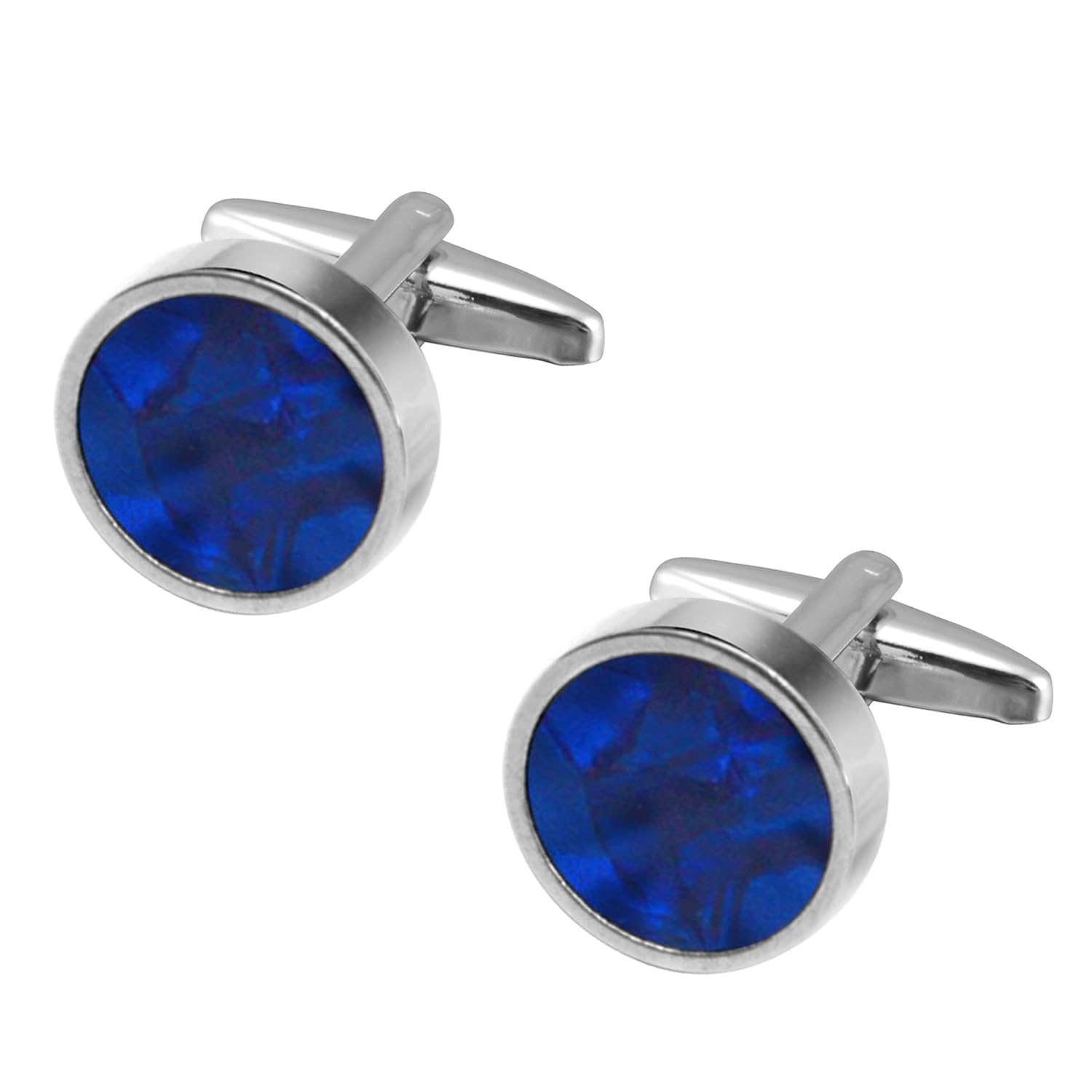 Peora Silver Plated 316L Stainless Steel Classic Blue Stone Cufflinks for Men Formal Business Accessories Gift (B0CW9BY2PB) Amazon Price History, Amazon Price Tracker