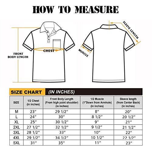 Men's Short Sleeve Polo Shirt Moisture Wicking Performance Dry Fit Golf Polo With Pocket (Black, 3Xl) #TOP6