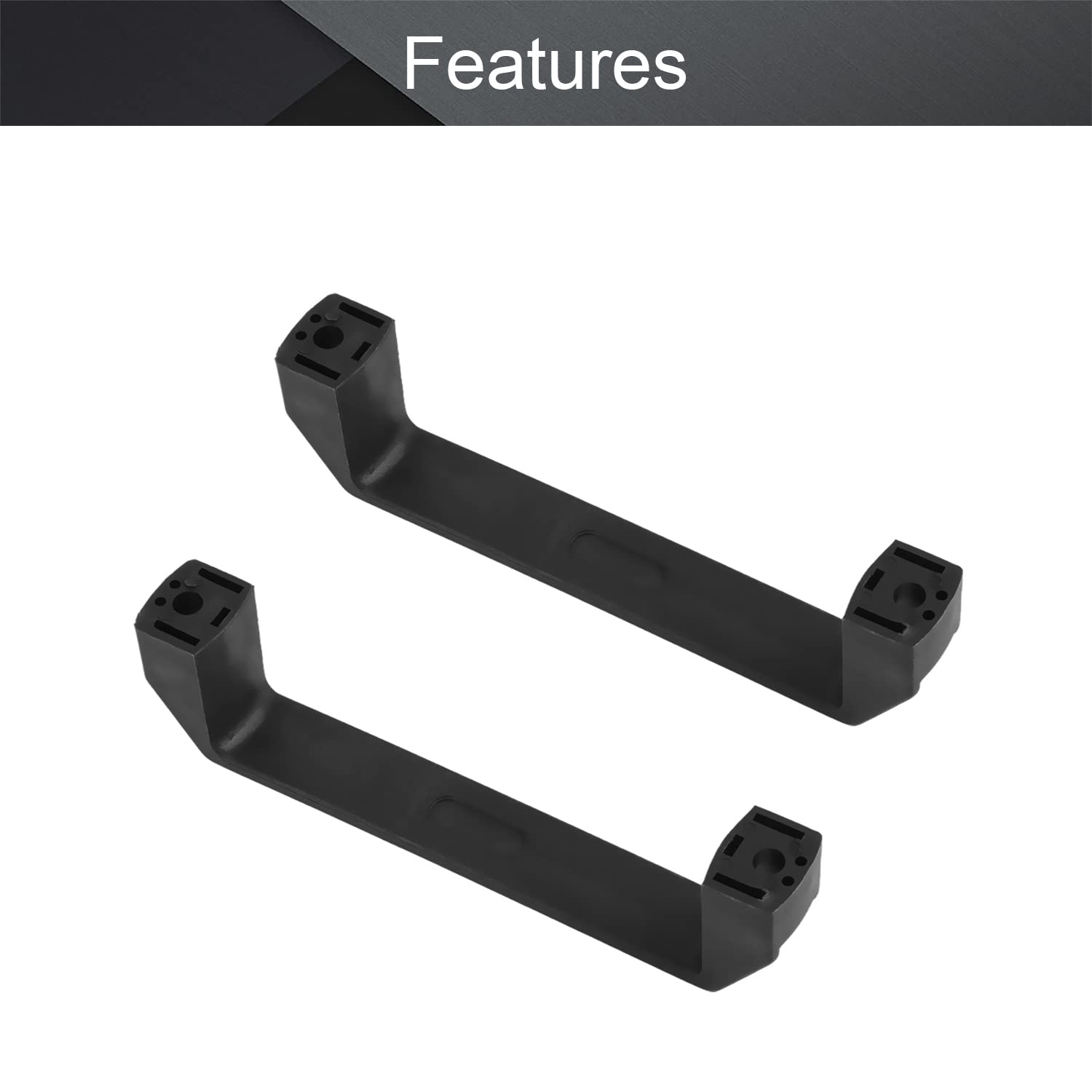 2 Maniglie Ad Arco In Plastica Nera 13cm - Fori 130mm Per Valigie, Armadietti E Attrezzature - Foto 2