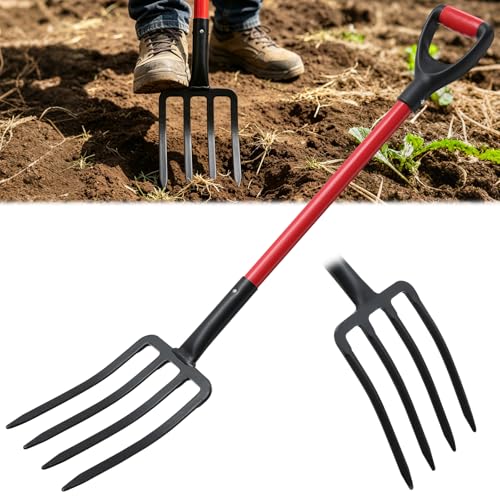 47IN One-Piece Garden Pitchfork