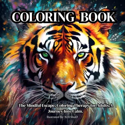 Peaceful Animal Illustrations for Stress Relief: Coloring animal designs helps the brain slow down, reduce mental noise, and imp
