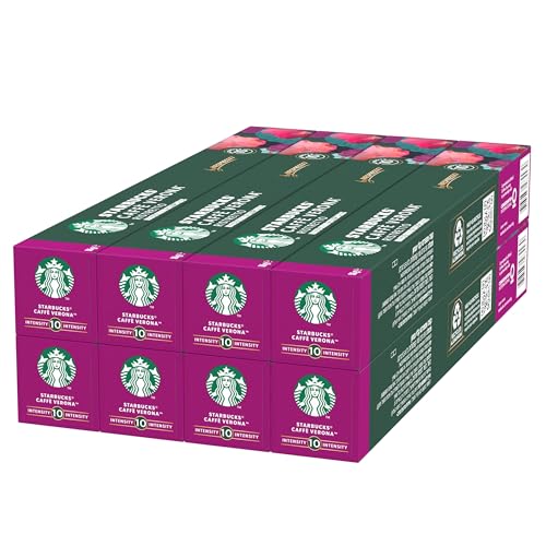 STARBUCKS Caffè Verona by Nespresso Caffè, 8 confezioni da 10 capsule (80 capsule compatibili Nespresso)