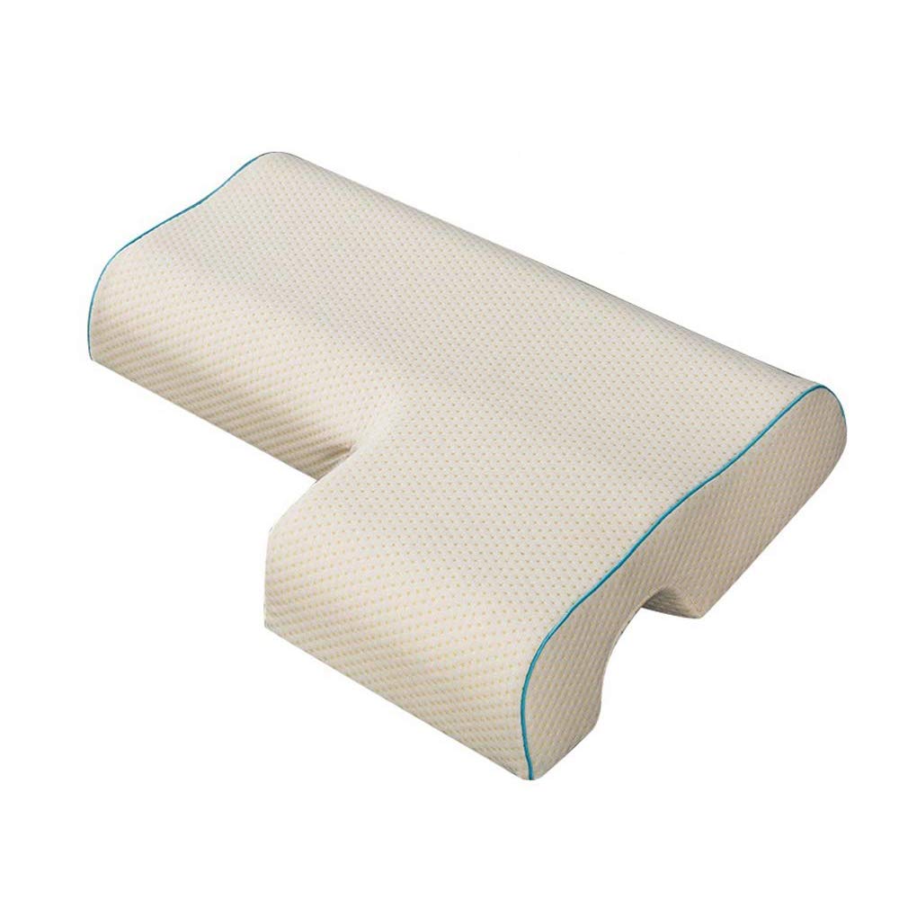 Star Screen Pillow, Couples Pillow, Arched Cuddle Pillow with Slow Rebound Memory Foam for Arm Rest, Anti Pressure Hand Pillow for Couples Sleeping Noon Breaks Home (A-left)