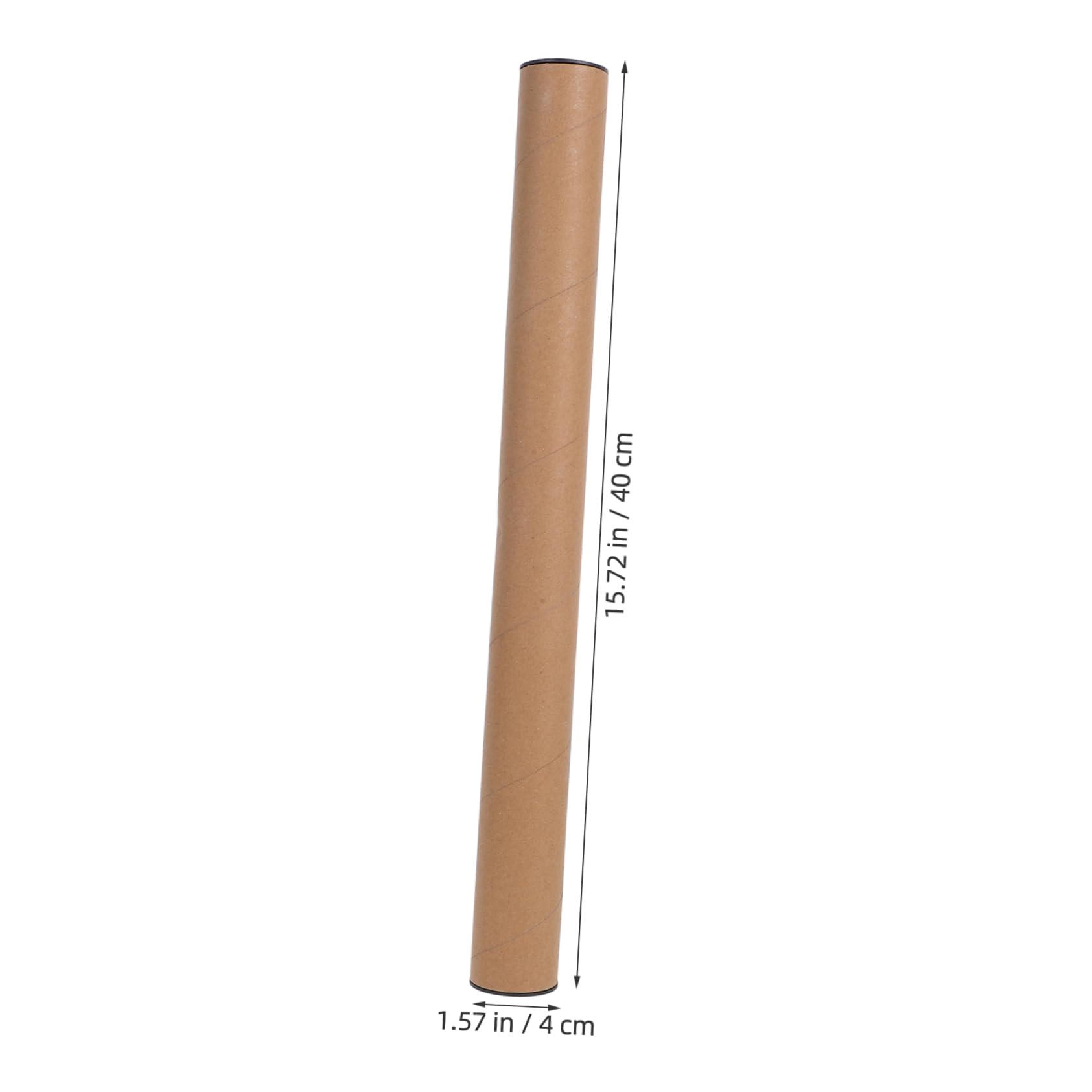 Cabilock 40x4cm Kraft Paper Mail Tubes 10 Pcs Secure Caps Document Tube Artwork Storage Poster Mailing