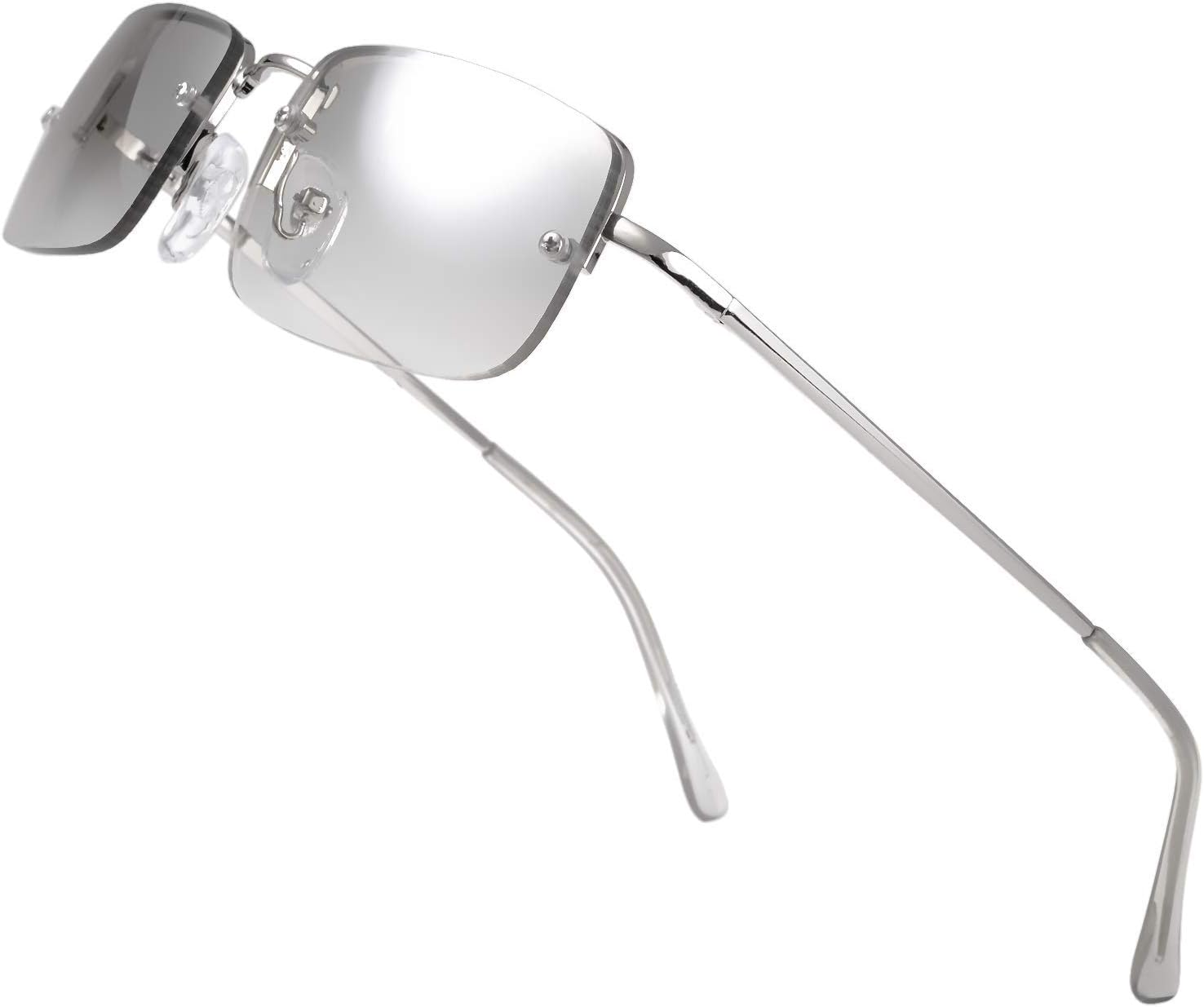 The Fresh Minimalist Small Rectangular Sunglasses Clear Eyewear - Exquisite Packaging