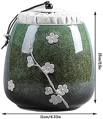Urne cinerarie Bare e Urne Cinerarie Funeral urna Urne funerarie per cremazione urne per animali domestici e ceneri umane Urne da giardino per ceneri in ceramica squisita in rilievo YSDKJ1515(Size:Gre