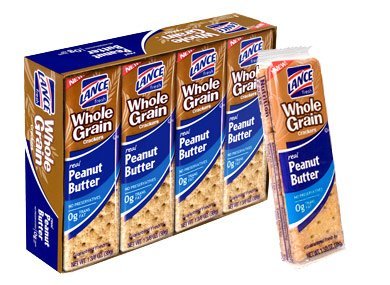Lance Whole Grain Peanut Butter Crackers - 3 Boxes of 8 Individual Packs by Lance Crackers