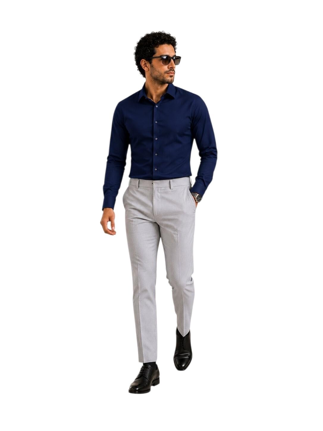 Men’s Plain Shirt with Formal Pant Set | Stylish Casual & Formal Wear Outfit for Men | Comfortable Smart Shirt and Trouser Set-picture-11