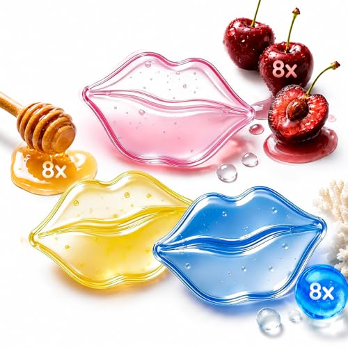 Lippenmaske Pads (24 St.) - Meereskollagen, Kirsche & Honig -