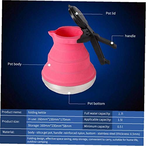 Bouilloire voyage camping 1.5L rétractable et légère - 4