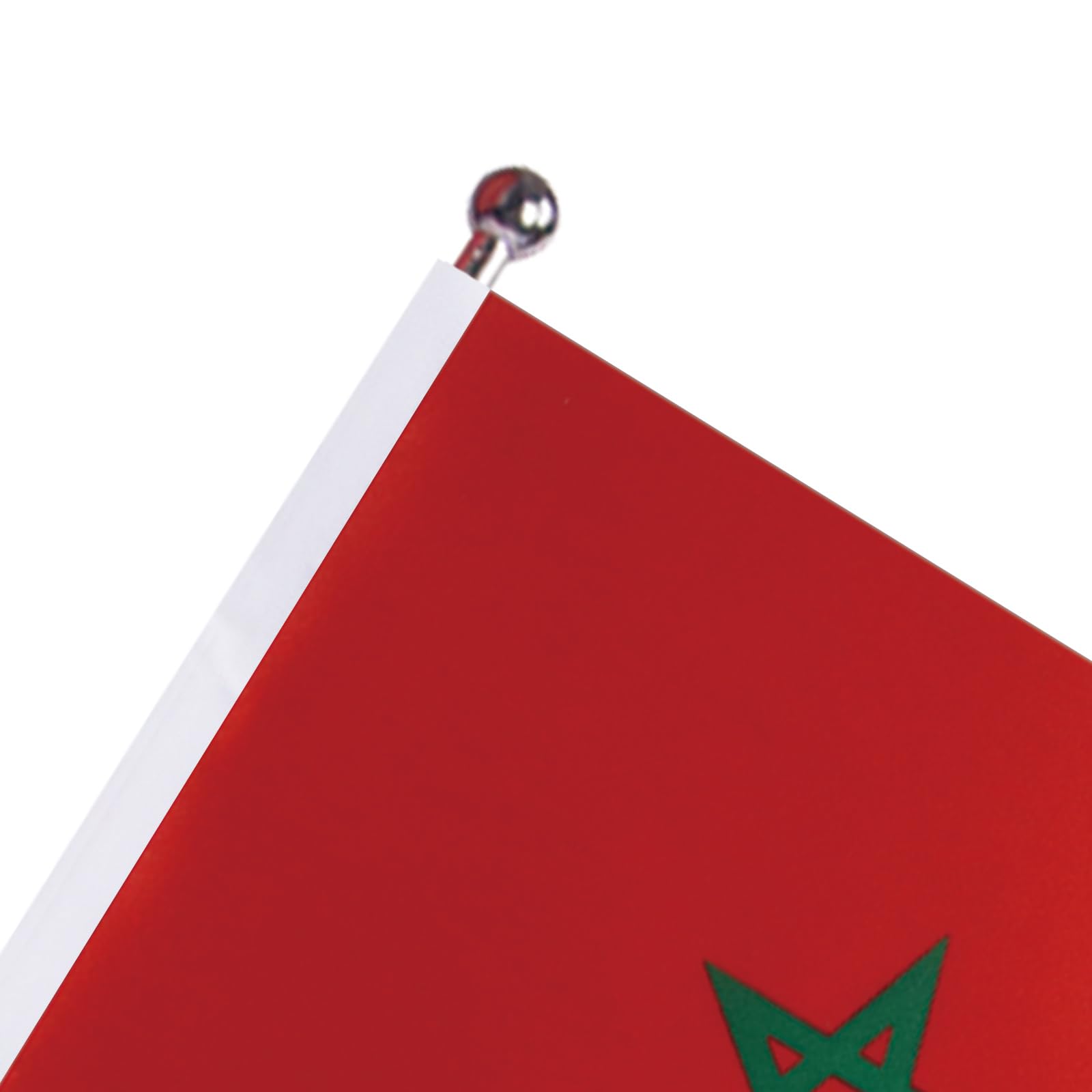 AZ FLAG - Drapeau De Table Maroc Prestige - Drapeau Marocain De Bureau En Satin Avec Hampe De 30cm Et Socle En Métal - 22x15 cm
