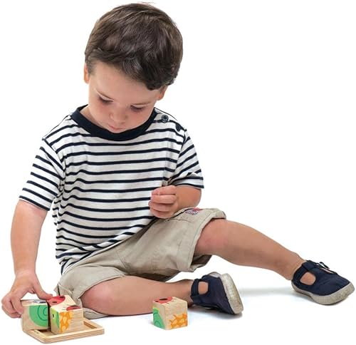 Miniatura 2 de Tender Leaf Toys - Baby Blocks - Rompecabezas de madera de 5 piezas con bandeja de almacenamiento para niños pequeños de 18 meses