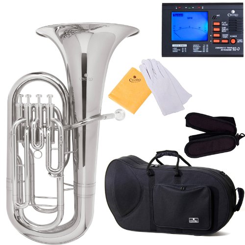 Cecilio 2Series EP-280N Bb Euphonium with Stainless Steel Pistons, Nickel