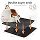 Katzenklo Matte 60x40CM, Katzenstreu Matte EVA Doppelte Schichte, Waben Katzenmatte Katzenklo Wasserdichte, Matte Katzenklo Unterleger für Litter Catcher, Matte Katzentoilette, Cat Litter Mat Schwarz