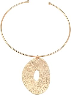 African Jewelry Gold Plated/Silver Choker Necklace for Women Men Unisex,...