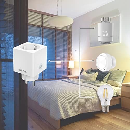 Hama Kwadratowe gniazdo WiFi (16A, 3680W, 2.4GHz, IP20, współpracuje z Alexa, Google Assistant, IOS, 3 sztuki) białe