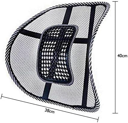 Miniatura 3 de Increíble cojín de ventilación de malla trasera lumbar soporte coche oficina casa silla asiento negro durable
