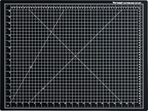 Dahle Vantage 10672 Premium Self-Healing Cutting Mat, 18"x24", 1/2" Grid, 5 Layers for Max Healing, Perfect for Crafts & Sewing, Black