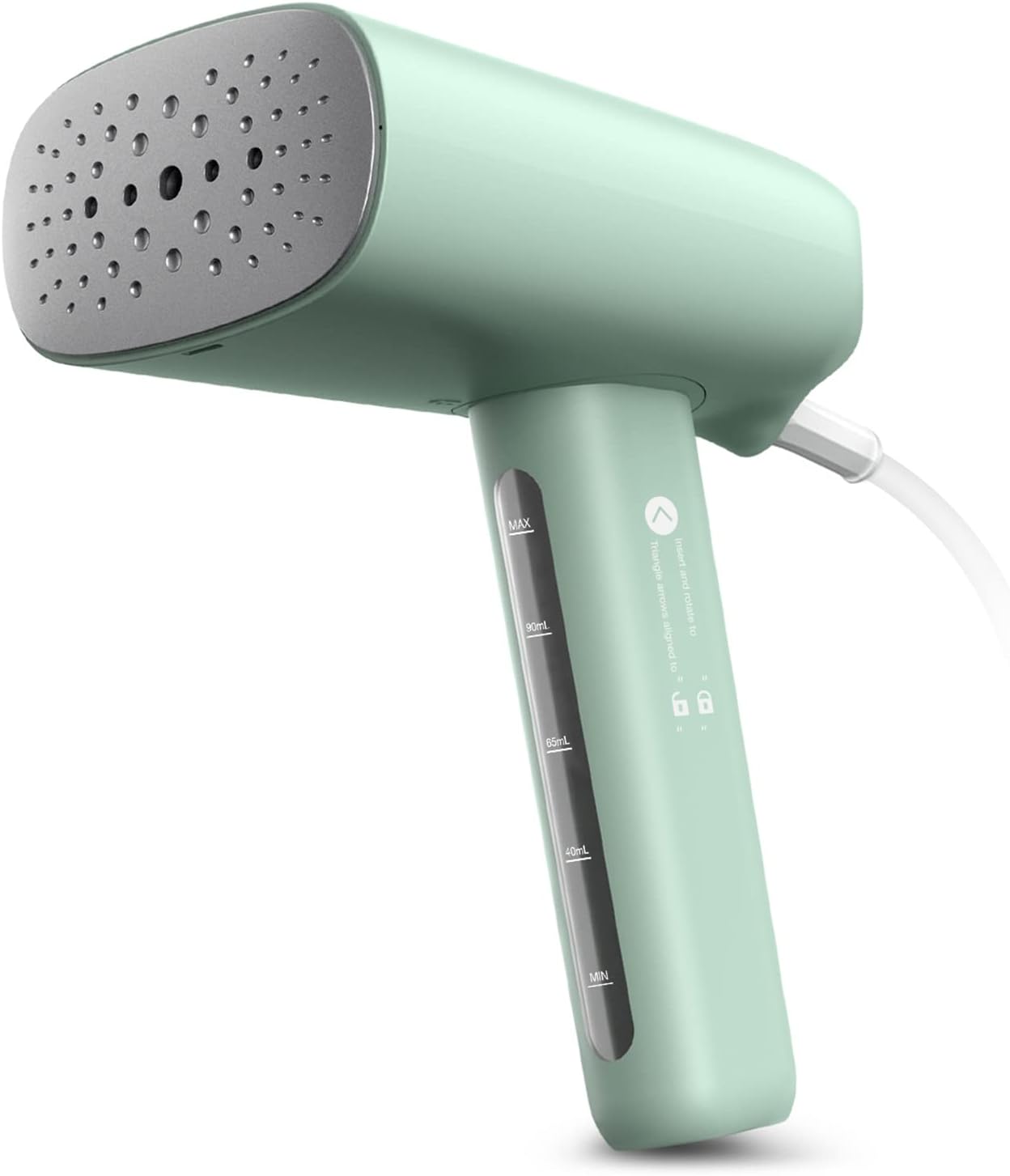 Clothes Steamer, Steamer Clothing Portable Steam Iron Hand Held Steamer for Clothes Travel Steamer with Fast Heat-up Detachable Water Tank Green, Small