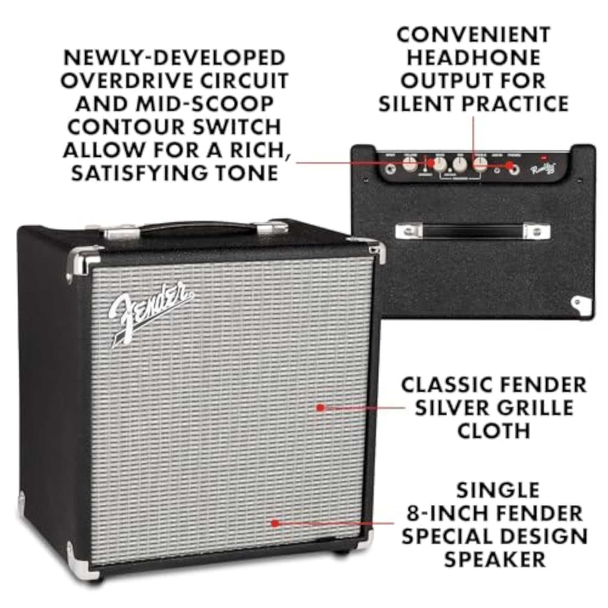 Rumble 25 Watt Bass Combo Amplifier with Cable & Polishing Cloth