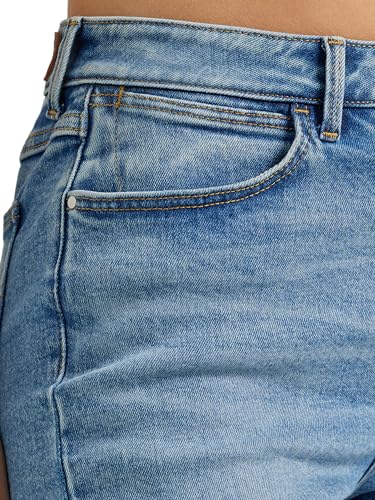 Jean Coupe Droite Wrangler Taille Haute Vert Feuille Taille 30