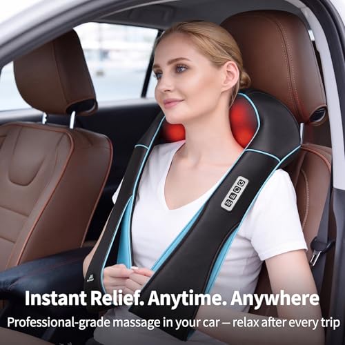 Image of MagicMakers Shiatsu Neck Massager with Heat for Pain Relief Deep Tissue - Christmas Men Gift for Women, Mom, Dad, Her, Him - Fathers Day Dad Gifts, Amazing Back & Shoulder Relief from Daughter or Son