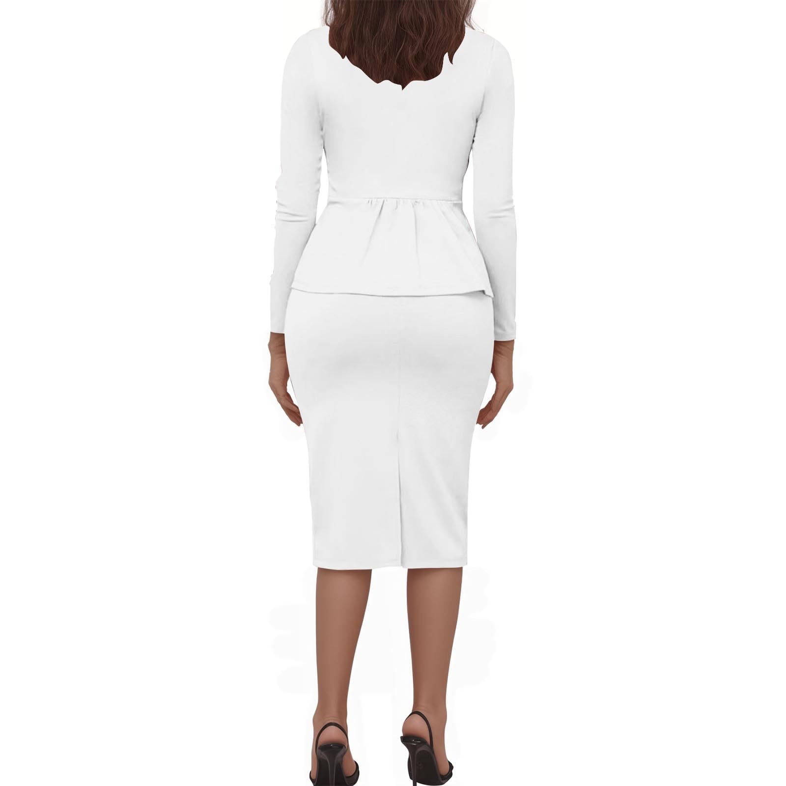 Conjunto Mujer Vestir Dos Piezas,Talla Grande Traje Falda y Chaqueta Mujer Verano Americana de Color Sólido Casual con Bolsillos Trajes Dos Piezas Manga Larga Elegante Negocios Oficina Set