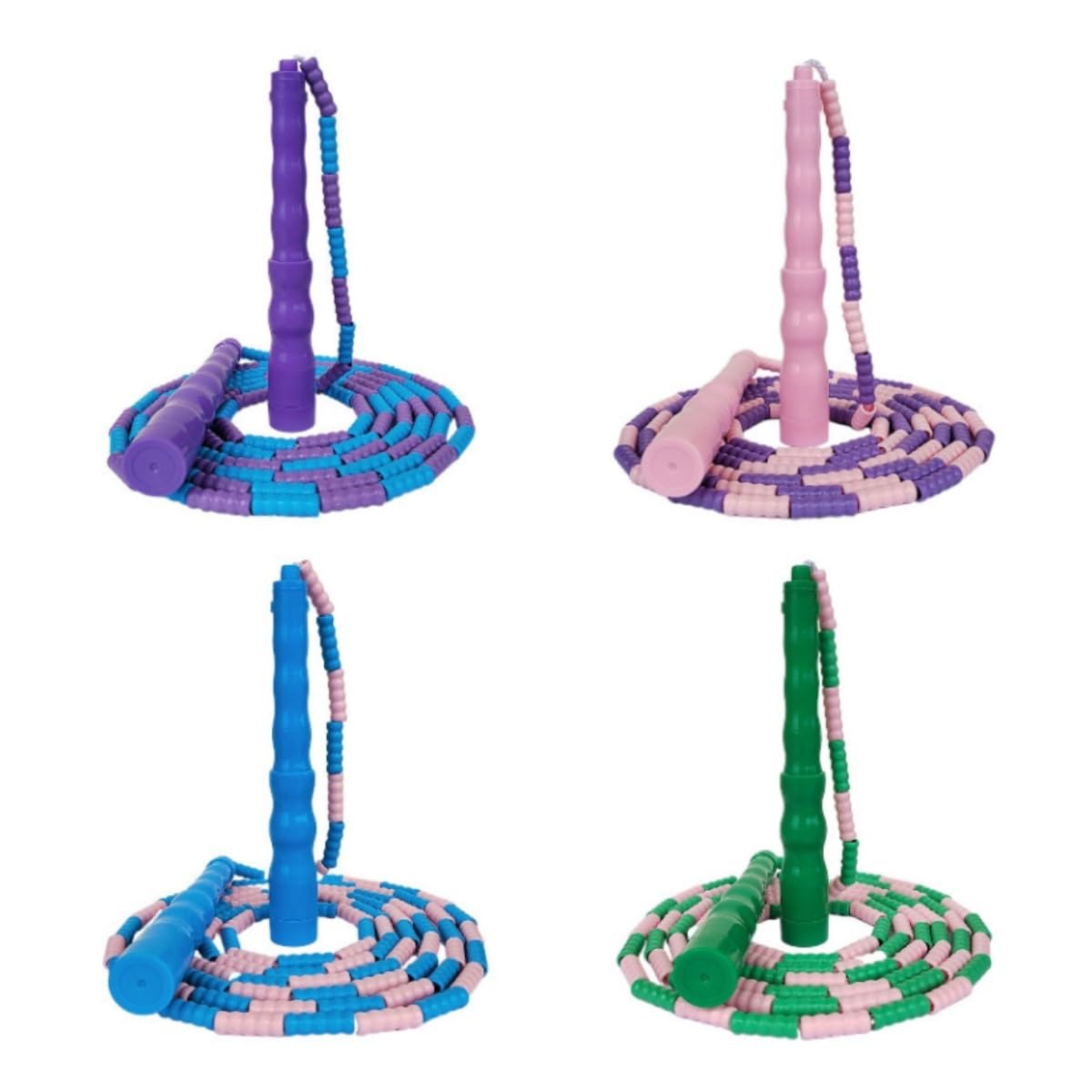 Springseil Erwachsene Fitness Soft Bead Bambus Verstellbare Seillänge Fitness Springseil Sportgeräte Ausdauertraining