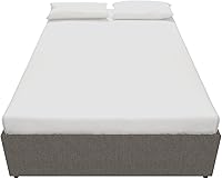 Vista 14 de DHP Maven - Cama de plataforma con base tapizada de piel sintética y listones de madera, tamaño individual, color negro, lino, Gris (Grey Linen)