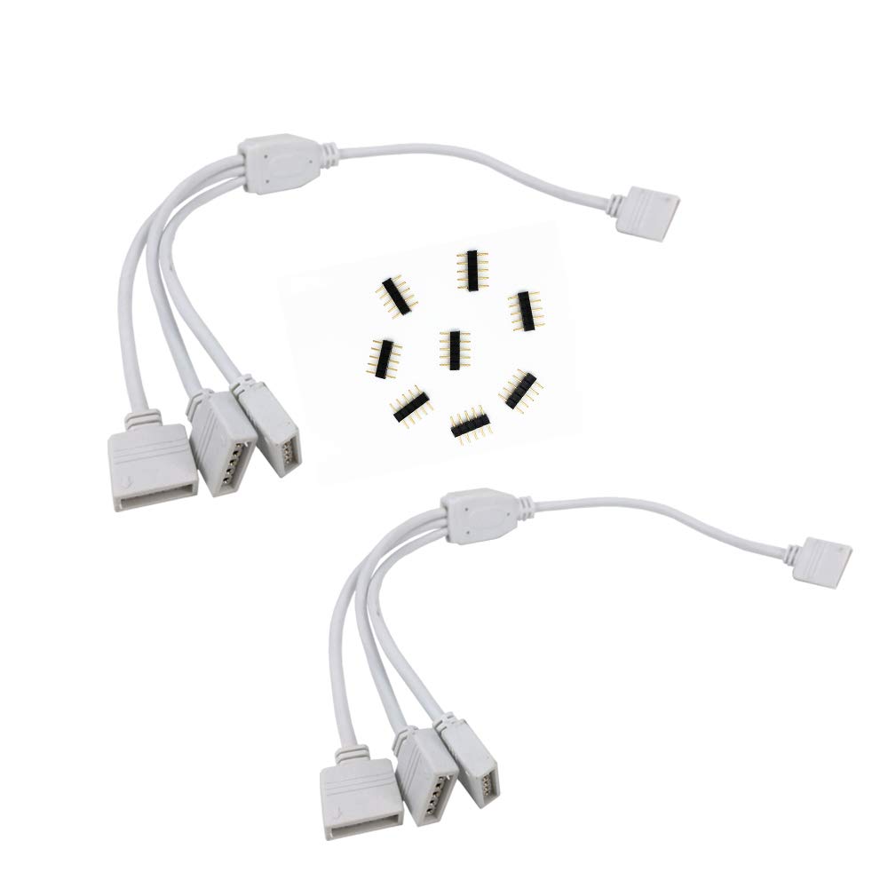 Cavo Splitter LED RGBW 1 A 3 – 30 Cm – 5 Pin – Per Strisce 5050 – Con Spine Maschio – Confezione Da 2