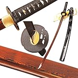 Shijian Folded Steel Japanese Katana Bloody Red Blade Full Tang Samurai Sword