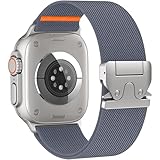 ✅【Regolazione rapida, rimozione istantanea】Il cinturino per Apple Watch da 44 mm può essere facilmente rimosso grazie al design della fibbia in metallo. Il cinturino ha una grande elasticità ed è facile da regolare nella posizione corretta. È possibile stringere o allentare il cinturino con un semplice movimento. La fibbia può anche essere ben fissata per garantire una vestibilità perfetta e risparmiare tempo prezioso.