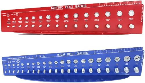 SAE and Metric Bolt Gauges Check-a-Thread Nut Fastener Size Tool