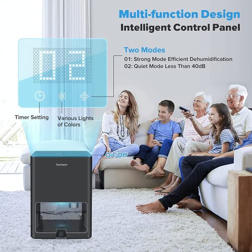 Gocheer 4000Ml(135Oz) Dehumidifiers For Home, 7000 Cubic Feet(720 Sq.ft) Quiet Dehumidifier For Bedroom With Auto-Off And 2 Working Modes, Quiet Portable Small Dehumidifiers For Basement Bathroom Large Room Rv Closet Apartment Inside Camper Dorm #TOP3