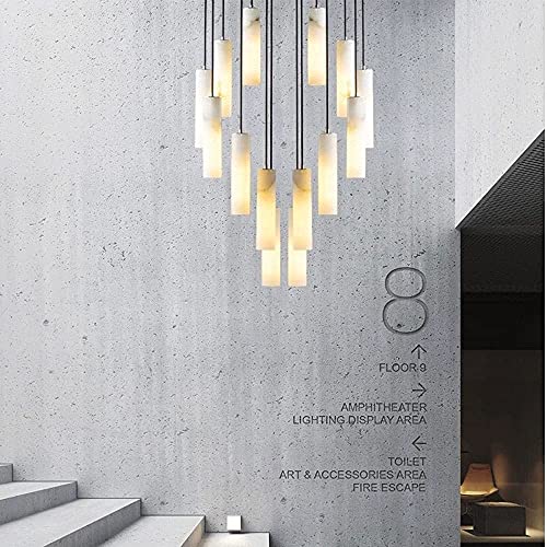 Lámpara colgante de mármol compacta para iluminar espacios estrechos 5