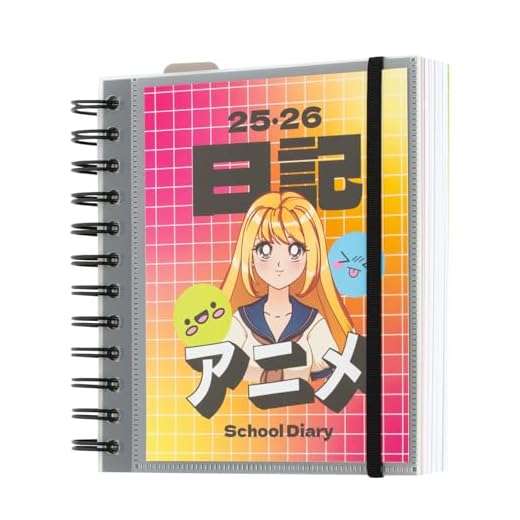 Grupo Erik Agenda Escolar 2026-2026 Día por Página Anime - Agenda Colegio Niña para Primaria : Curso 2026 2026 | Con Ilustraciones, Pegatinas y Anillas