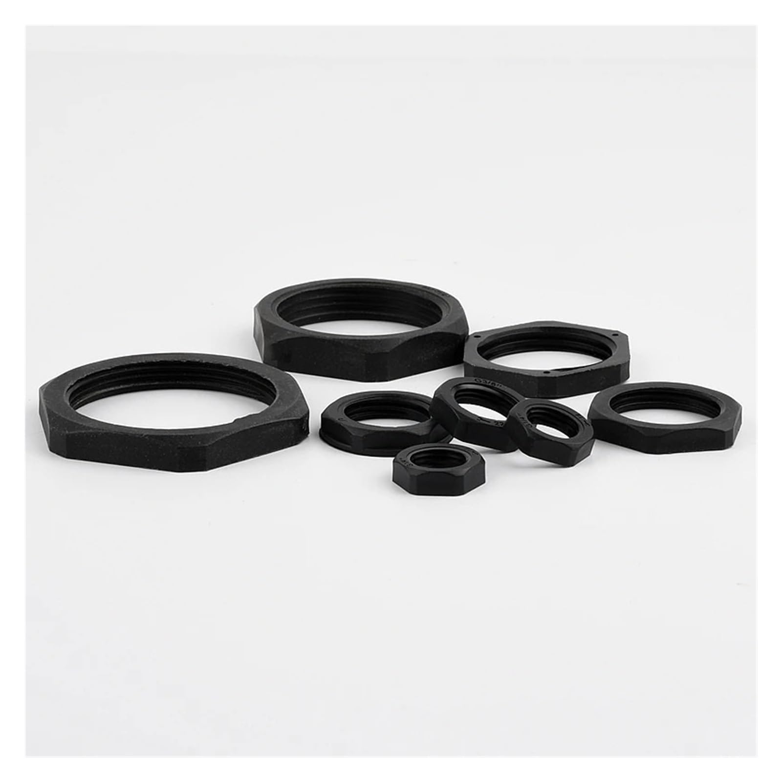 3~20 szt. Czarna nylonowa nakrętka sześciokątna G gwint 1/4" 3/8" 1/2" 3/4" 1" 1,2" .5" Części standardowe do mocowania pagody Adapter rury wodnej(G1-1l4 inch,20pcs)