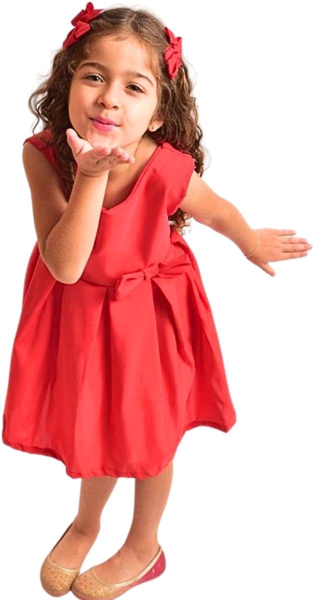 Achadinho! Vestido Infantil com Laço, Saia Rodada Estilo Princesa, Meninas Achadinho! Vestido Infantil com Laço, Saia Rodada Estilo Princesa, baixou o preço? Baixou foi tudo! Veja ofertas e cupons de desconto disponíveis agora!