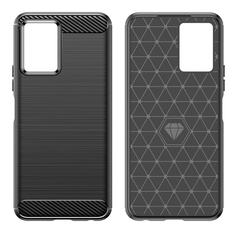 Image of Hybrid Carbon Fiber Back Case for Vivo T1 5G / Y75 5G (Black)