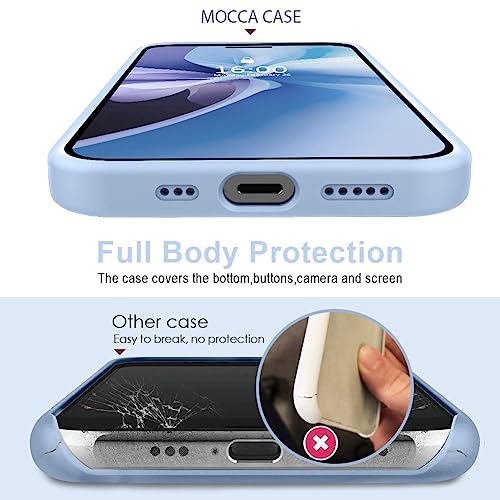 Mocca Compatible With Iphone 14 Pro Max Case With Ring Kickstand | Liquid Silicone | Microfiber Linner |Anti-Scratch Full-Body Shockproof Protective Cases For Iphone 14 Pro Max 6.7Inch - Clove Purple #TOP5