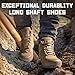 Furuian Steel Toe Boots for Men Women Comfortable Lightweight Work Boots for Men Slip Resistant High Top Steel Toe Safety Shoes Puncture Proof Indestructible Construction Boots