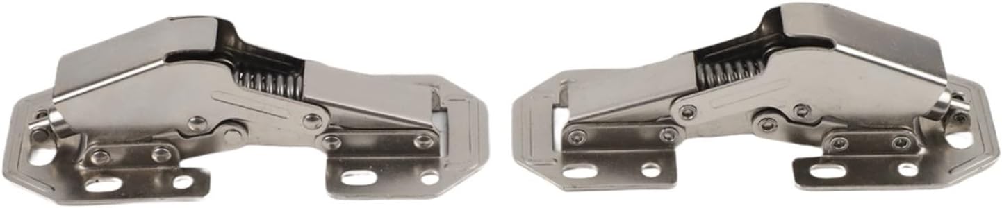 4 Pack Close Cabinet Hinges, Steel Door Hinge Kitchen Cupboard, Overlay Half Inset Installation, Silent Loaded Hardware