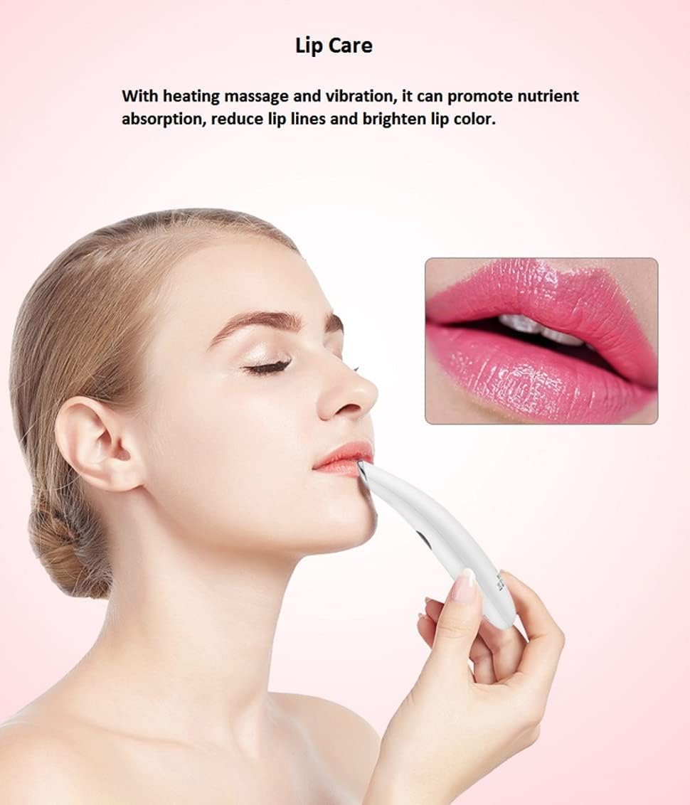 PLEEZBODY Eye Massager Wand - Bag/Dark Circle/Puffiness/Wrinkle remover 37 to 45 Degree Celsius vibrating massage absorption & blood flow Red Light for cell repair Ergonomic easy controls White