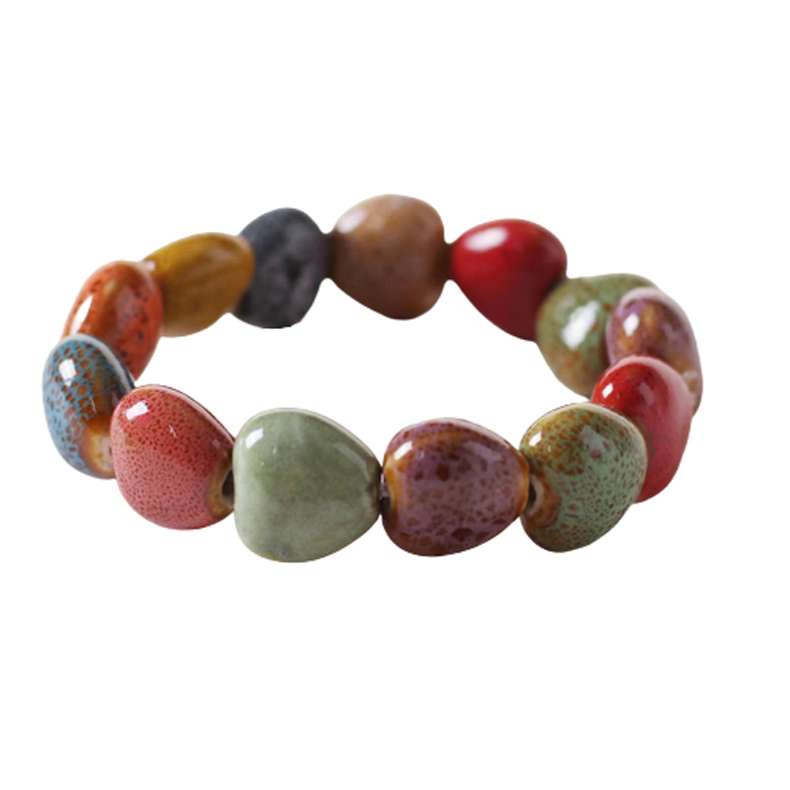 Caiyao Vintage Colorful Ceramic Bead String Bracelets Handmade Ethnic Style Multi-Shaped Round Heart Star Elastic Chain Bracelets for Women Girls Simple Jewelry, Ceramic, ceramic (B0BGLNSYH4) Amazon Price History, Amazon Price Tracker