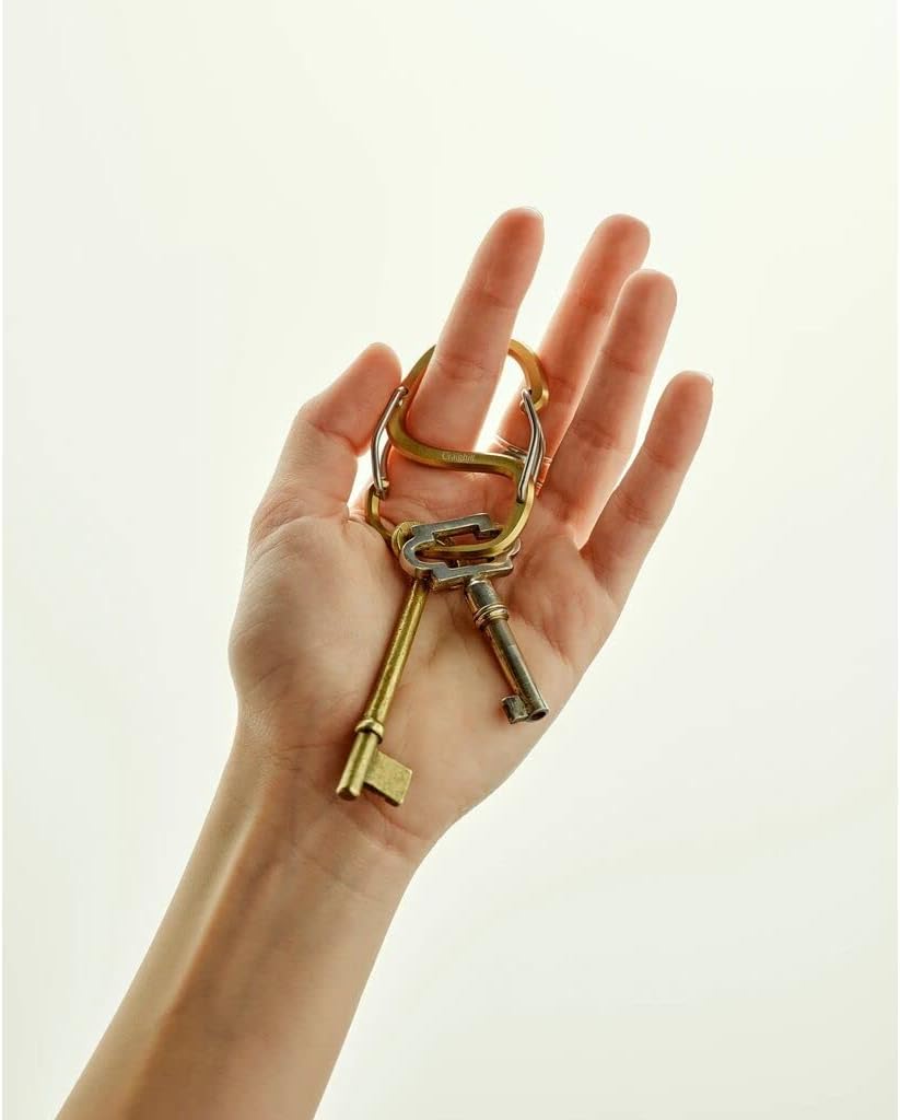 Craighill Coachwhip Carabiner - 2.4” Keychain Clip, Modern Minimalist Keyring for Car Keys & Accessories, Heavy Duty, Lightweight, S Shape Hook