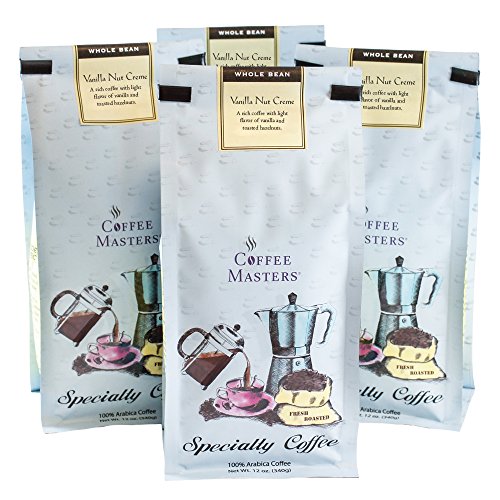 Coffee Masters Café en Grano Sabor Vainilla 12 oz x4 miniatura 1