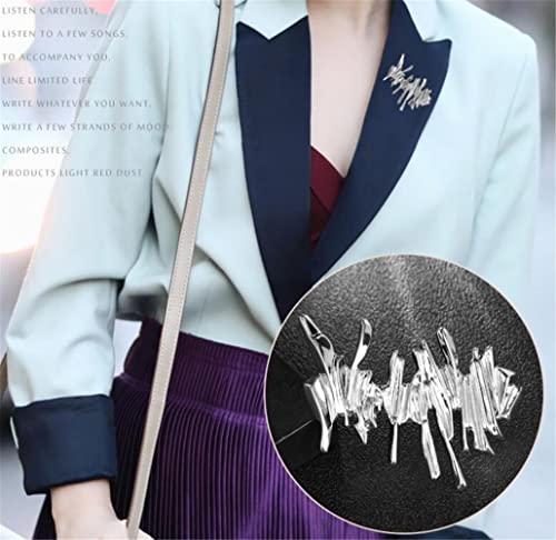 Image of Irregular Metal Brooch Retro Geometric Irregular Metal Brooch Fashion Retro Corsage Ladies Clothing Gifts Decorative Gifts
