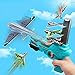 ANIPP Juguete de avión, avión de catapulta de burbuja, pistola de juguete para niños, modelo de expulsión con un solo clic avión con lanzador de avión deslizador, el mejor juguete al aire libre